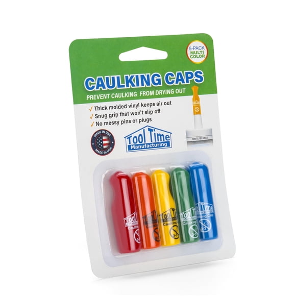 Paquete de 5 vinilos multicolores Caulking Caps Tool Time