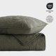 thumbnail image 4 of Juego de colcha EVERGRACE 100% algodón Paisley King con 2 fundas, color oliva, 4 of 8