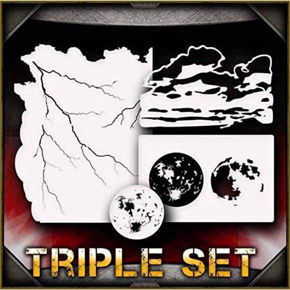 Juego Triple de Plantillas AirSick 27 × 20 cm