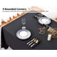 thumbnail image 4 of Mantel Surmente de poliéster negro de 90 x 132 cm para boda, 2 unidades, 4 of 7