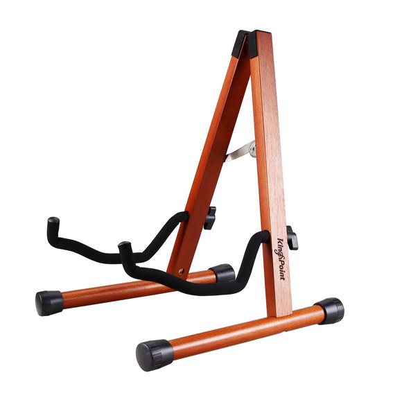 Soporte para guitarra de madera KingPoint plegable tipo A de sapele
