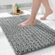 thumbnail image 1 of Alfombra de baño Yimobra Soft Shaggy Chenille, 80 x 50 cm, color gris, 1 of 3