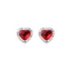 thumbnail image 1 of Aros Finos Corazón Rojo Cristales Austriacos Joyería, 1 of 4