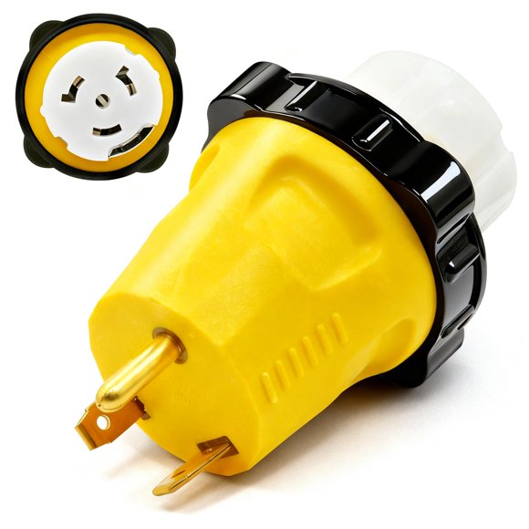Adaptador HUBRV 30A a 50A con Bloqueo Giratorio para RV
