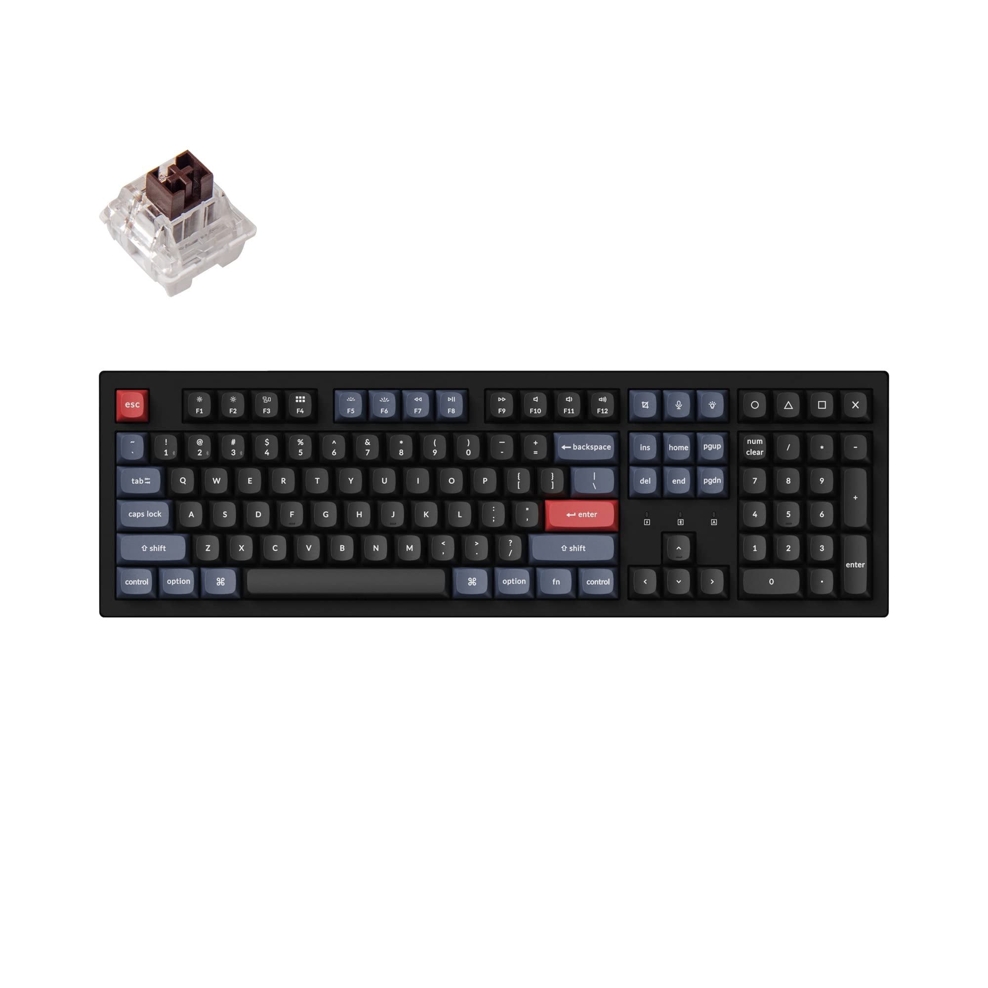 Teclado Keychron K10 Pro Inalámbrico Mecánico Retroiluminado Blanco