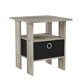 thumbnail image 4 of Mesa auxiliar Furinno Andrey, juego de 2 unidades con cajón para papelera, roble francés, 4 of 6