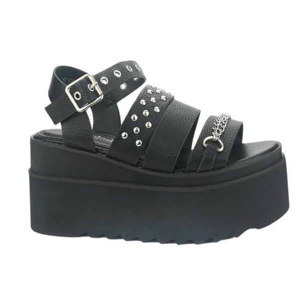 Sandalia Chalada Mujer Vex-5 Negro Plataforma