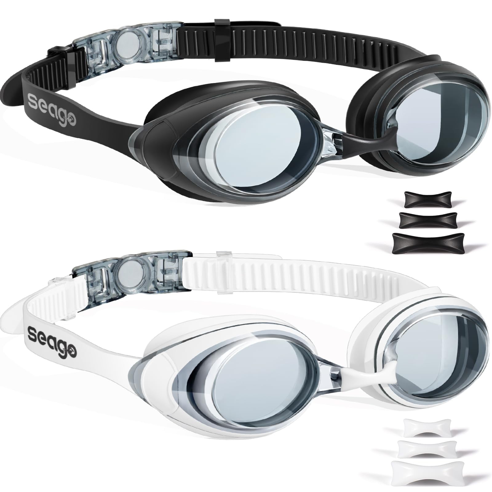 Gafas De Natación Seago Antivaho Con Protección Uv, Paquete De 2 Unidades, Para Adultos