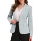 thumbnail image 1 of INSPIRE CHIC Blazers para Mujeres Regreso a Clases Conjunto de Maestra Casual de Negocios Chaqueta de Trabajo de Oficina de Un Botón con Hombreras XS Gris, 1 of 6