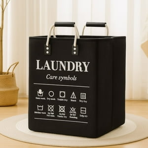 Genérico - Cesta Canasto Para Ropa Sucia Diseño Deluxe Negro