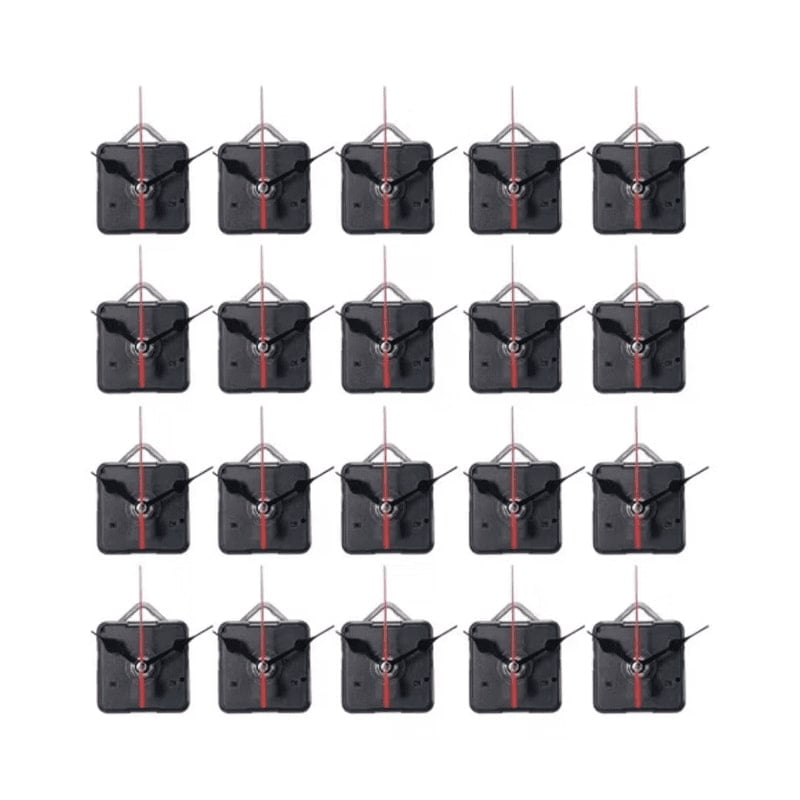 Genérico - 20 Mecanismo Reloj Modulo Mural 12mm Pica Silencioso Agujas