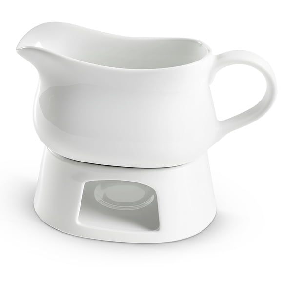 Salsera KooK 500 ml Blanca con Calentador Antidesbordes