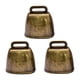 thumbnail image 4 of Campana de retro de 3 uds, campana de Metal, colgante de de viento pequeño, campanas ruidosas, cencerro Premium , Bronce, 4 of 4