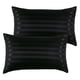 thumbnail image 1 of 1 Par De Fundas De Almohada De Satén De Seda Transpirable Suave Para Dormitorio Lavable A Máquina Negro, 1 of 5