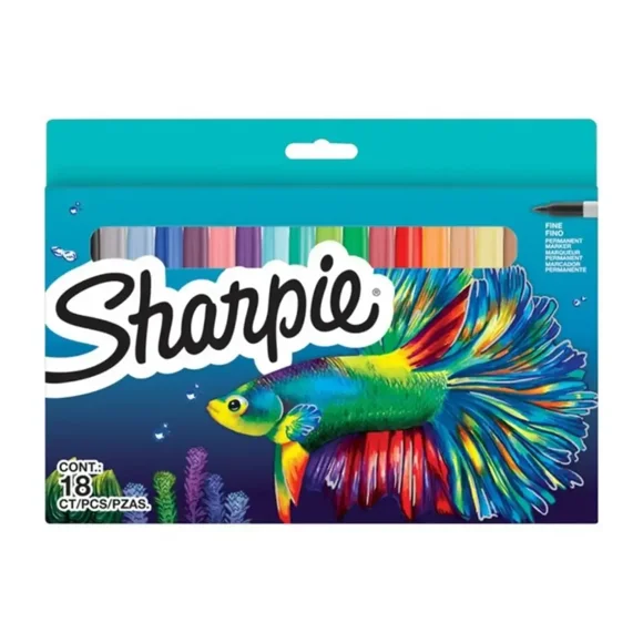 Set 18 Marcadores Sharpie P. Fina Pez