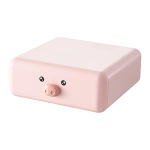 Magideal - Organizador De Escritorio Cajón Contenedor De Almacenamiento Estuche De Joyería Para Baño, Sala De Manualidades Multiusos Lindo Soporte Para Artículos Cerdito Rosa