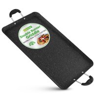 Plancha De Doble Hornilla Nutrichef, Antiadherente, Negra