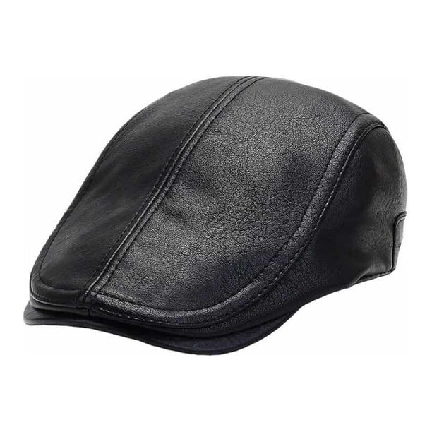 Boina De Eco Cuero, Gorro Boina Cuero Eco Superior Negro Estandar