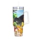 thumbnail image 2 of Angry Birds 2 Vaso aislado de acero inoxidable con asa, diseño temático, regalo para familia, amigos y fans; incluye pajita y encaja en el portavasos estándar, 40 oz, 2 of 6
