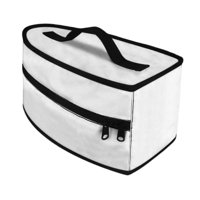Bothyi - Bolsa De Almacenamiento De Hierro, Organizador De Hierro Portátil Compacto Para Viajes, Interior Y Exterior, Color Blanco