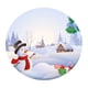 thumbnail image 4 of Mantel De Mesa Redonda De 48 '' A Prueba De Aceite E Impermeable Happy Snowman, 4 of 5