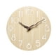 thumbnail image 1 of Reloj De Pared Moderno, Silencioso, Redondo, Decorativo, Para Sala De Estudio, Cafetería, Bar, Oficina, Madera Clara, 1 of 3