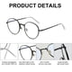 thumbnail image 3 of Gafas redondas retro de luz azul para mujer, gafas de ordenador con montura grande, 3 of 5