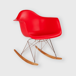Habita2 Chile - Mecedora Silla Rocking Estructura Metalica - Rojo