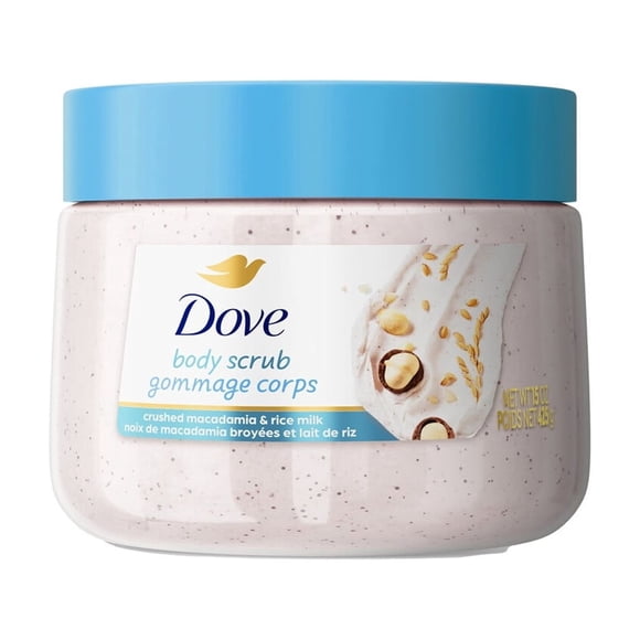 Exfoliante Dove Macadamia Leche de Arroz 425 g Hidratante
