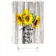 thumbnail image 2 of Cortina De Baño De Tela Impermeable Mas Forro Con Diseño De Flores Amarilla, 2 of 4