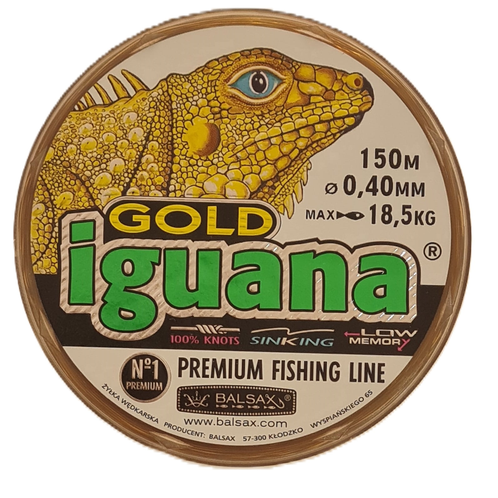 Balsax - Nylon Iguana Gold 0,40mm 150mtros 18,5kg Jandar Gold Sinking