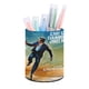 thumbnail image 1 of Noroeste Noroeste-theme Cylinder Pen Holder Pencil Organizer with Flannel Lining PVC Leather Material Cardboard Base for study work 10*8CM, 1 of 6
