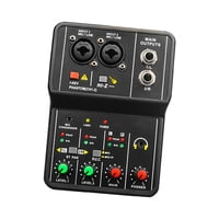 Magideal - Interfaz De Audio Usb, Mezclador De Audio, 2 Canales Con Alimentación Fantasma De , Plug And Play De Baja Latencia De 16 Bits/49 Khz Para Grabació