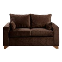 Diseños Valestrini - Sofa Stefanny En Felpa Chocolate