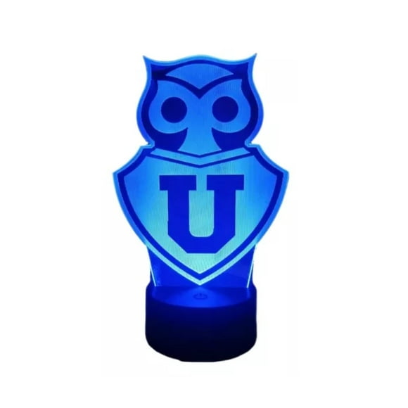 Lampara Ilusion 3d Universidad De Chile De 7 Colores Base Touch