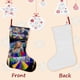 thumbnail image 3 of La Rueda de la Fortuna Tema: Calcetines de Navidad, fino lino blanco para colgar en escaleras y chimenea, decoración navideña para el hogar, regalo de Navidad. 45cm × 32cm, 3 of 5