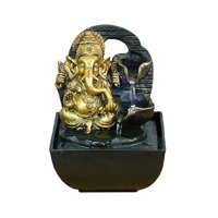Magideal - Fuente De Mesa, Estatuas De , Figuritas De Escultura De Buda Con Luz, Micro Paisaje Para Sala De Estar, Escritorio, Decoración De Habitación, A 14Cmx13.5Cmx18Cm