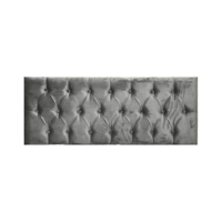 Importclick - Respaldo Elegante 1 Plaza Capitone 105X60 Cm Gris Oscuro Felpa