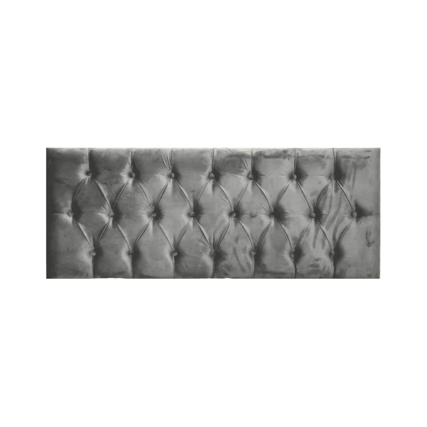 Importclick - Respaldo Elegante 1 Plaza Capitone 105x60 Cm Gris Oscuro Felpa