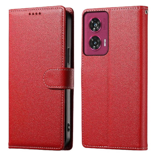 Funda para FOXDOCK Motorola Edge 50 Fusion– Cuero Premium, 3 ranuras para tarjetas, Protección contra impactos