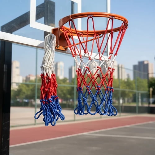 Red De Basquetbol 6mm Tricolor Red Basket 2 Unidades Par