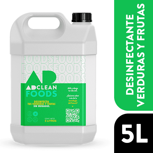Desinfectante de Alimentos sin enjuague Adclean Foods 5 Litros