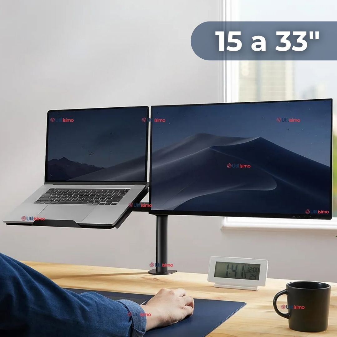 Line - Soporte Brazo Doble Articulado 15¨a 33¨pulgadas Monitor Escritorio