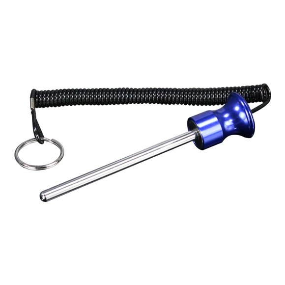 Llave selectora de pesas magnéticas con pasador y cordón de repuesto para gimnasio en casa 8x125mm Azul