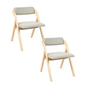 Klik Muebles - Pack De 2 Sillas Betlahem De Madera Plegable Acolchada - Gris