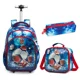 thumbnail image 1 of Children's Rolling Backpack Set Wheeled Schoolbag Kids Backpack with Insulated Lunch Bag and Pencil Case for Boys and Girls, 1 of 3