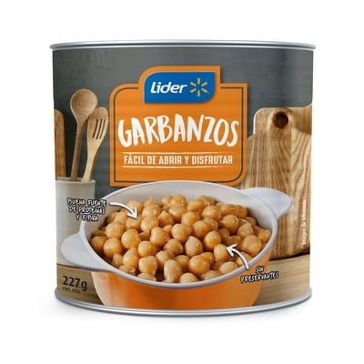 Garbanzos En Conserva Drenado 138 G - Neto 227 G Lider