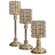 thumbnail image 1 of Set de Candelabro de Hierro Dorado y Cristal para Centro de Mesa ( 25 x 13 cm,30 x 13 cm, 35 x 13 cm), 1 of 3