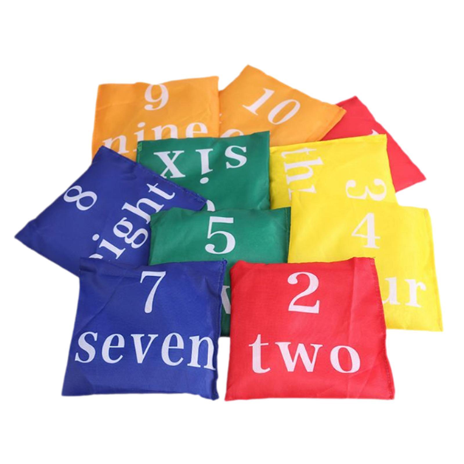 Ioensy - 10 Bolsas De Frijoles De Tela Oxford Para Lanzar Cornhole Para Niños, Juego De Fiesta Para Adolescentes