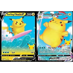 Lote De Cartas Pokémon Surfing Pikachu V Y Vmax 008/025 Y 009/025